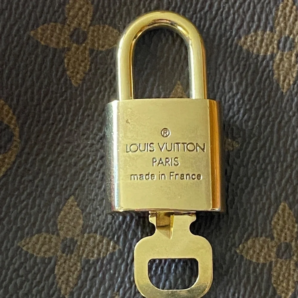 Authentic Louis Vuitton Padlock & Key Set #321 brass